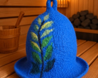 Sauna Hat Natural Wool, Heat Protection for Head, Spa & Sauna Accessories, Sauna Hats for man