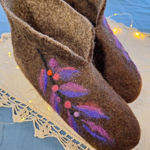 High Ankle Wool Slippers, Warm and Breathable House Shoes, Women's Footwear