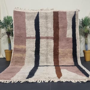 Colorful Moroccan wool rug, Handmade Rug for living room, area rug, Neutral shag Boho rug, Custom Beni Ourain rug, Custom Berber carpet