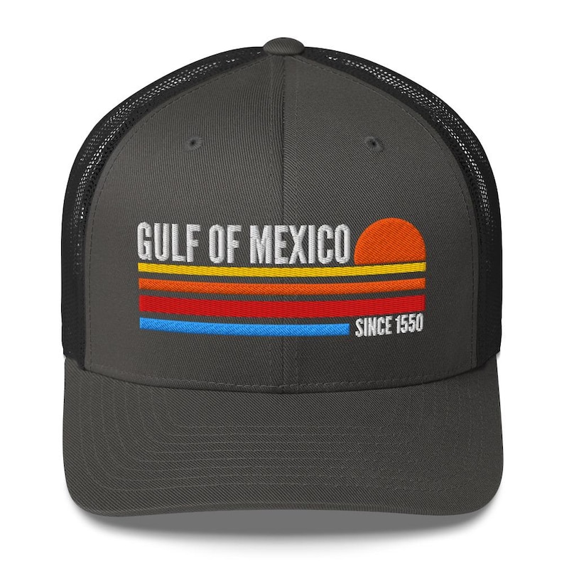 Gulf of Mexico hat, Stay Salt Resistance hat, Embroidered Gulf of Mexico Trucker Cap, Subtle political hat, 1550 hat, Summer Beach hat