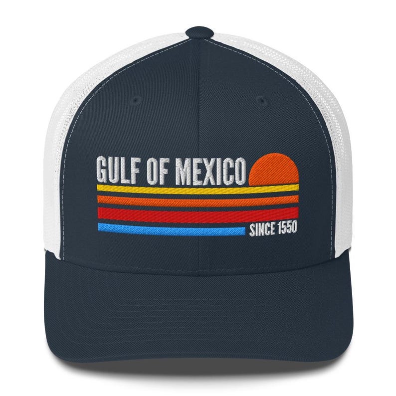 Gulf of Mexico hat, Stay Salt Resistance hat, Embroidered Gulf of Mexico Trucker Cap, Subtle political hat, 1550 hat, Summer Beach hat