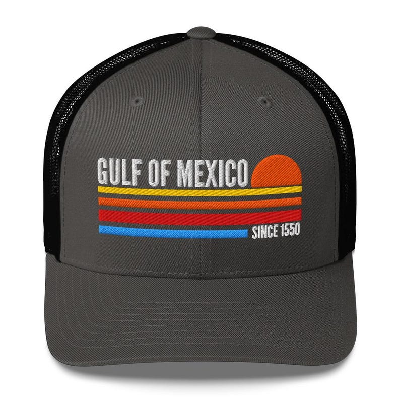Gulf of Mexico hat, Stay Salt Resistance hat, Embroidered Gulf of Mexico Trucker Cap, Subtle political hat, 1550 hat, Summer Beach hat