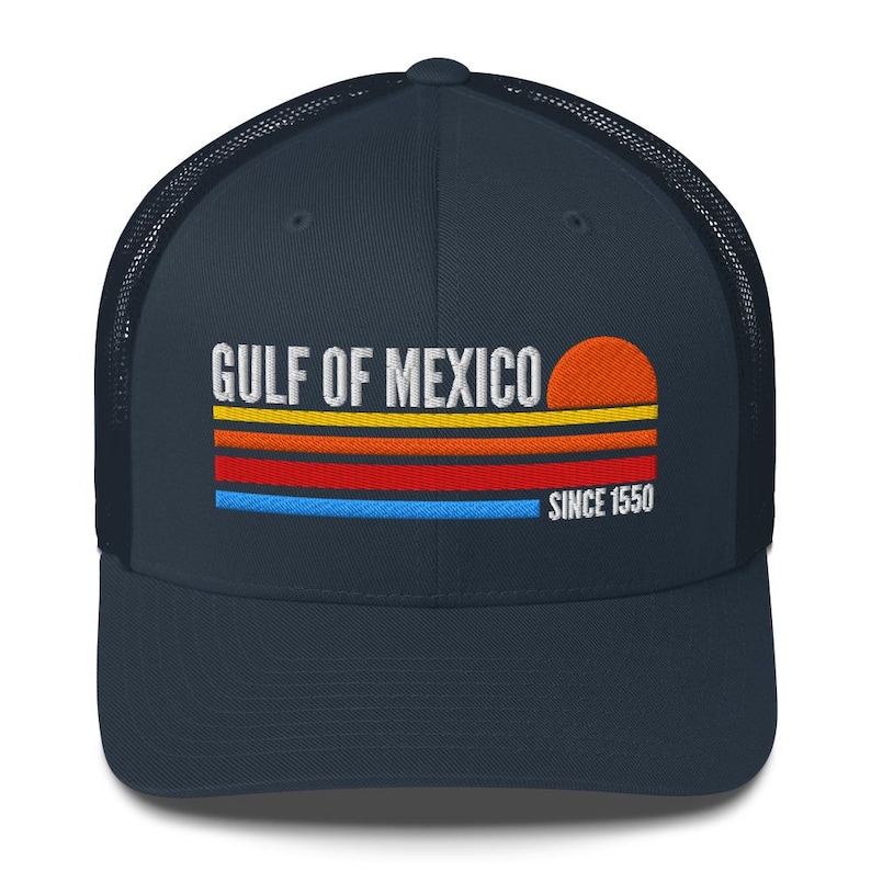 Gulf of Mexico hat, Stay Salt Resistance hat, Embroidered Gulf of Mexico Trucker Cap, Subtle political hat, 1550 hat, Summer Beach hat