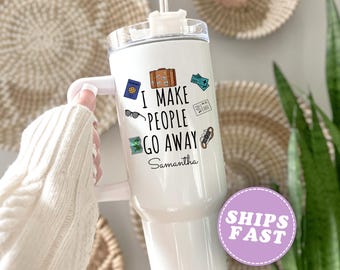 Travel Agent Tumbler Personalized Travel Agent Cup 40oz Travel Agent Gifts for Travel Agent gift Ideas Travel Agency gifts Travel Advisor