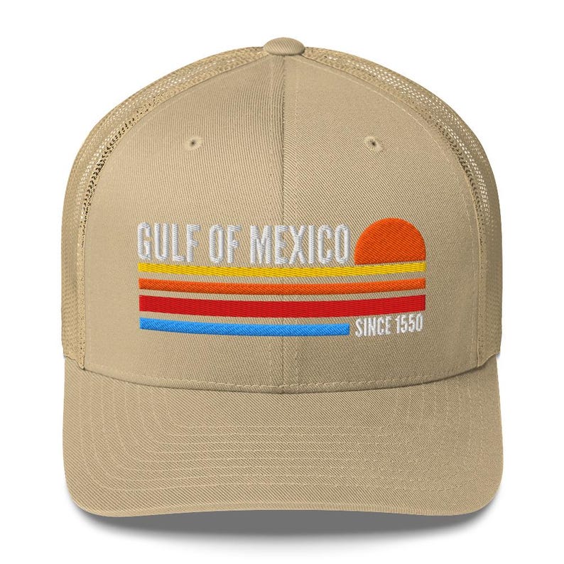 Gulf of Mexico hat, Stay Salt Resistance hat, Embroidered Gulf of Mexico Trucker Cap, Subtle political hat, 1550 hat, Summer Beach hat