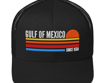 Gorra del Golfo de México, gorra Stay Salty Resistance, gorra de camionero bordada del Golfo de México, gorra política sutil 1550, gorra de camionero Summer Beach