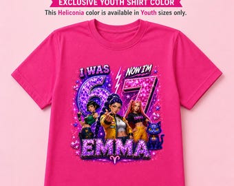 Custom Huntrix 7th Birthday Girl Shirt, Demon Hunter Theme Tee