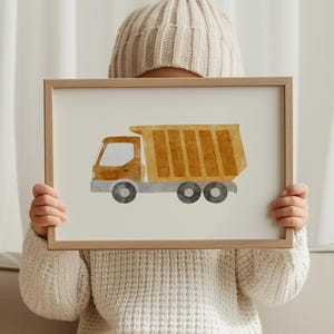 Minimalistischer Kipper und Mixer Poster für Kinderzimmer - Wanddekoration für Mädchen und Jungen