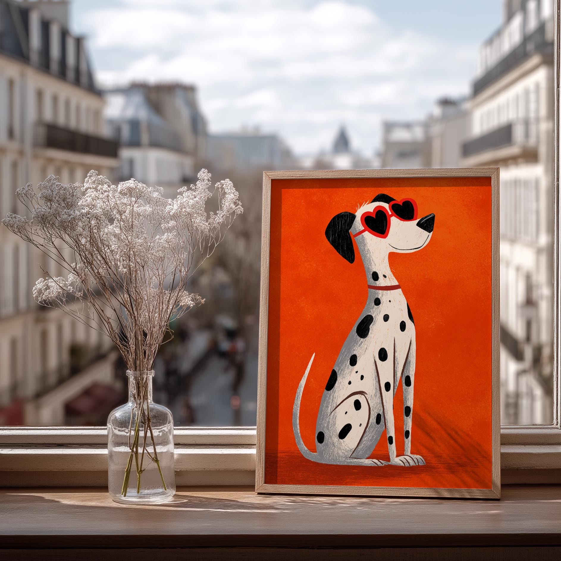 Dalmatian Dog Lover's Heart Ornament, Funny Gift Idea For