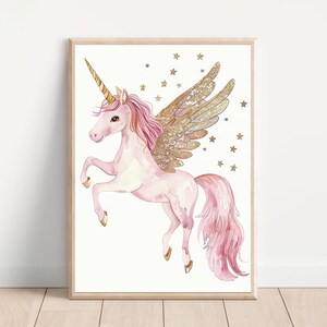 Bezauberndes Einhorn Poster: Magische Wandkunst für Kinderzimmer, Kinderzimmer Deko, Baby Geschenk