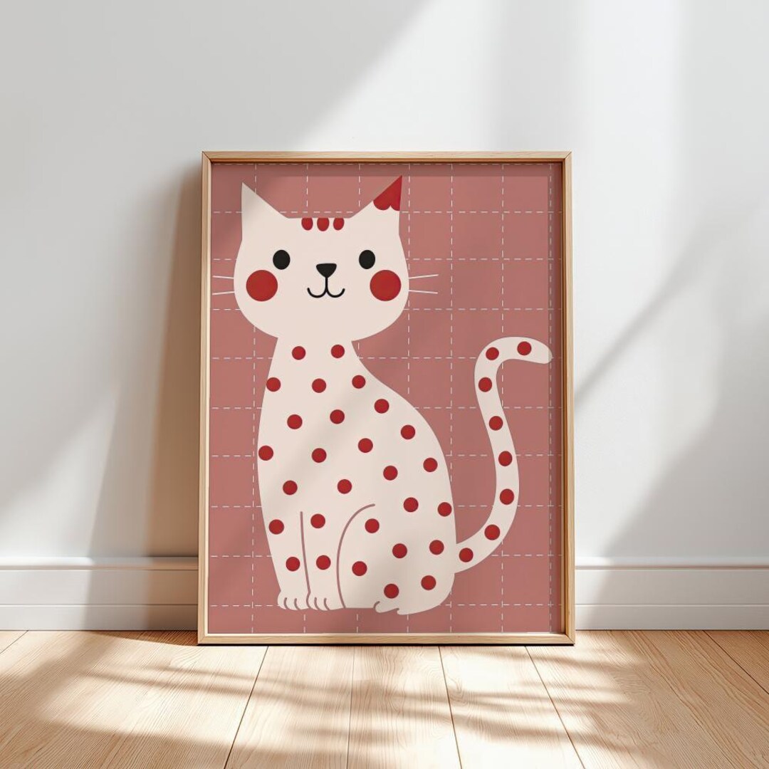 HappyDots DOT Painting Kat met zonnebril 30x40cm - Stippelschilderij - Shop nu