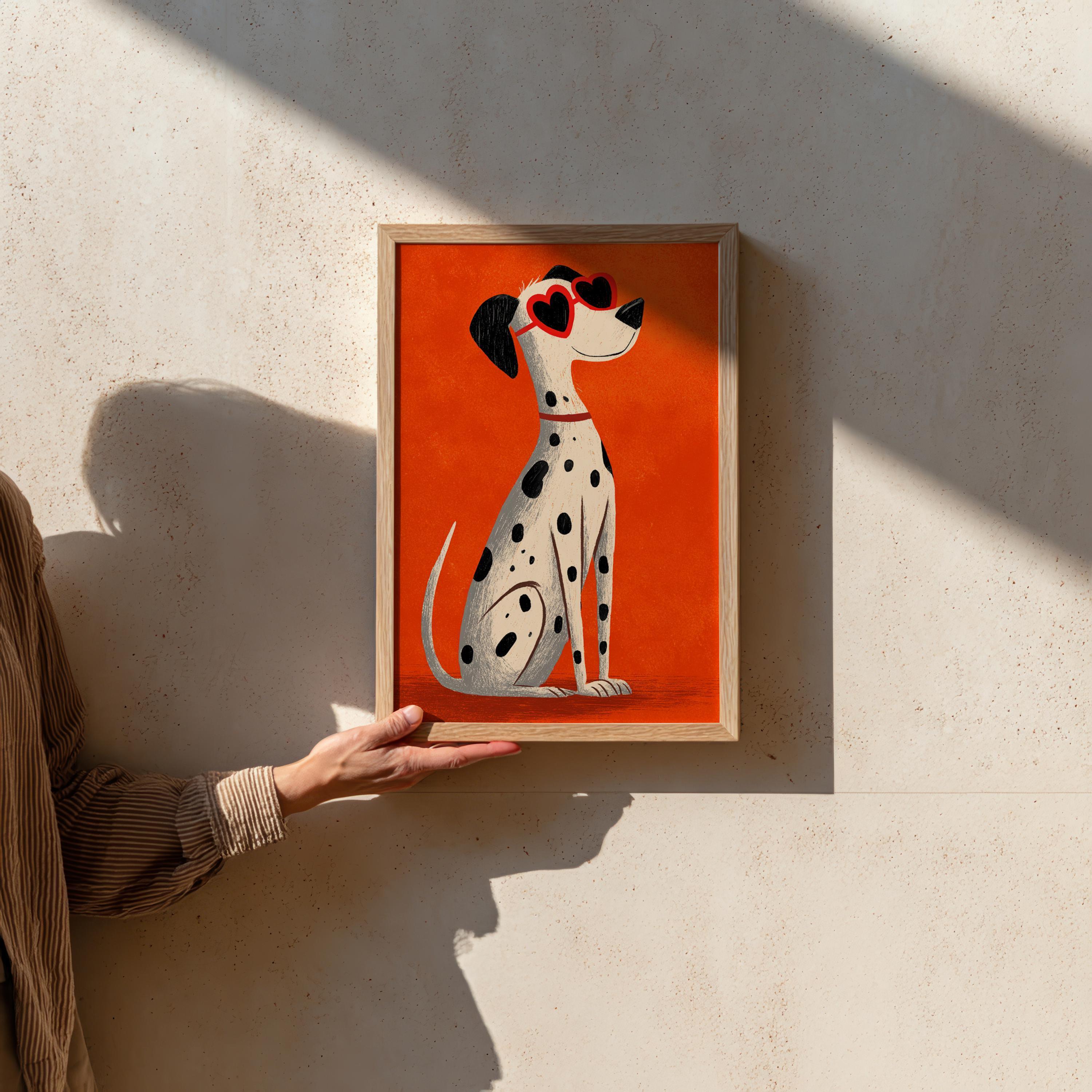 4199 Dalmatian With Red Beret Poster Print - Funky Fab (24 X 36) il_fullxfull.7178052783_ljw2.jpg main image 4