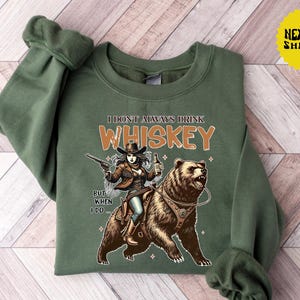Funny Whiskey Graphic Sweatshirt: Vintage Sarcastic Drinking Shirt