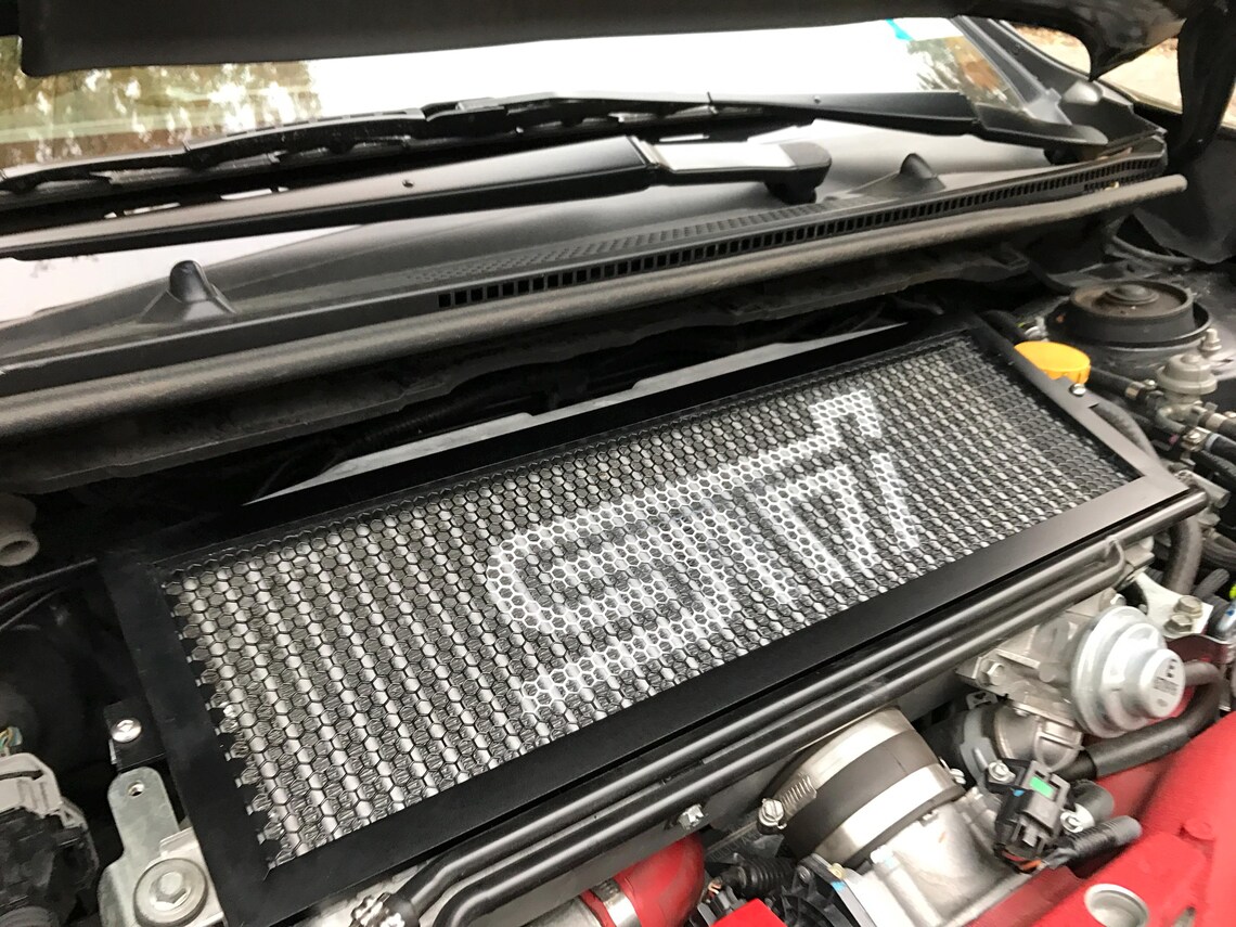 Intercooler Guard/protector Black W/alpine White, 08-21 Subaru WRX Sti ...