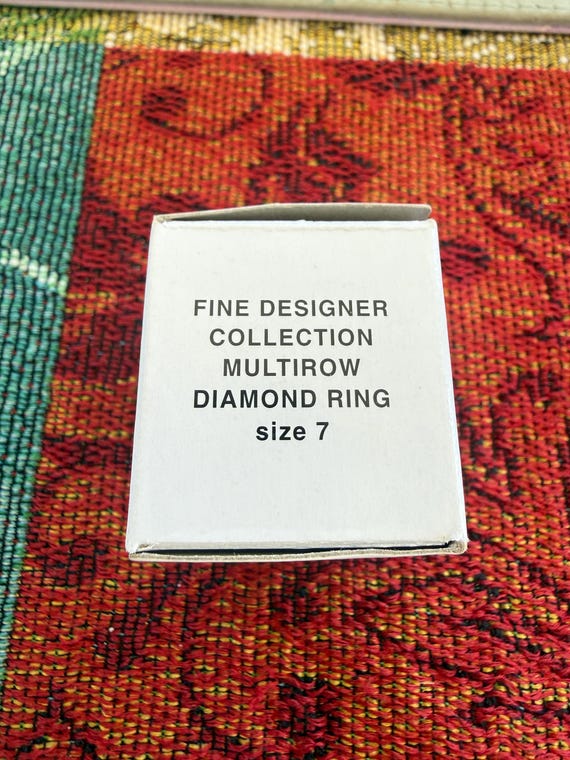 Diamond Multi Row Ring Size 7 - image 6