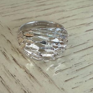 Vintage Silver 925 Dome Ring Size 9