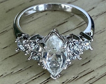 Avon Vintage Marquis CZ Ring