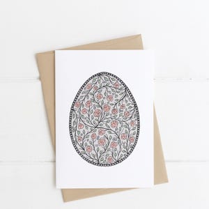 Osterei Dekor Karte, hübsches Osterei Dekor, Sofort Download