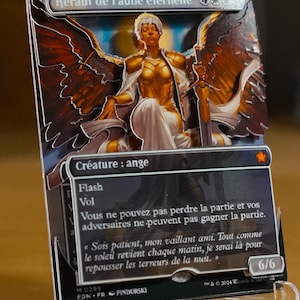 Carte TCG 3D Magic The Gathering - Heraut de l'aube éternelle - Fait main