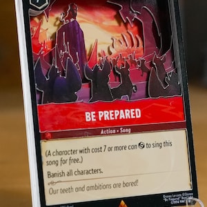 Carte TCG 3D Lorcana - Be prepared - Fait main