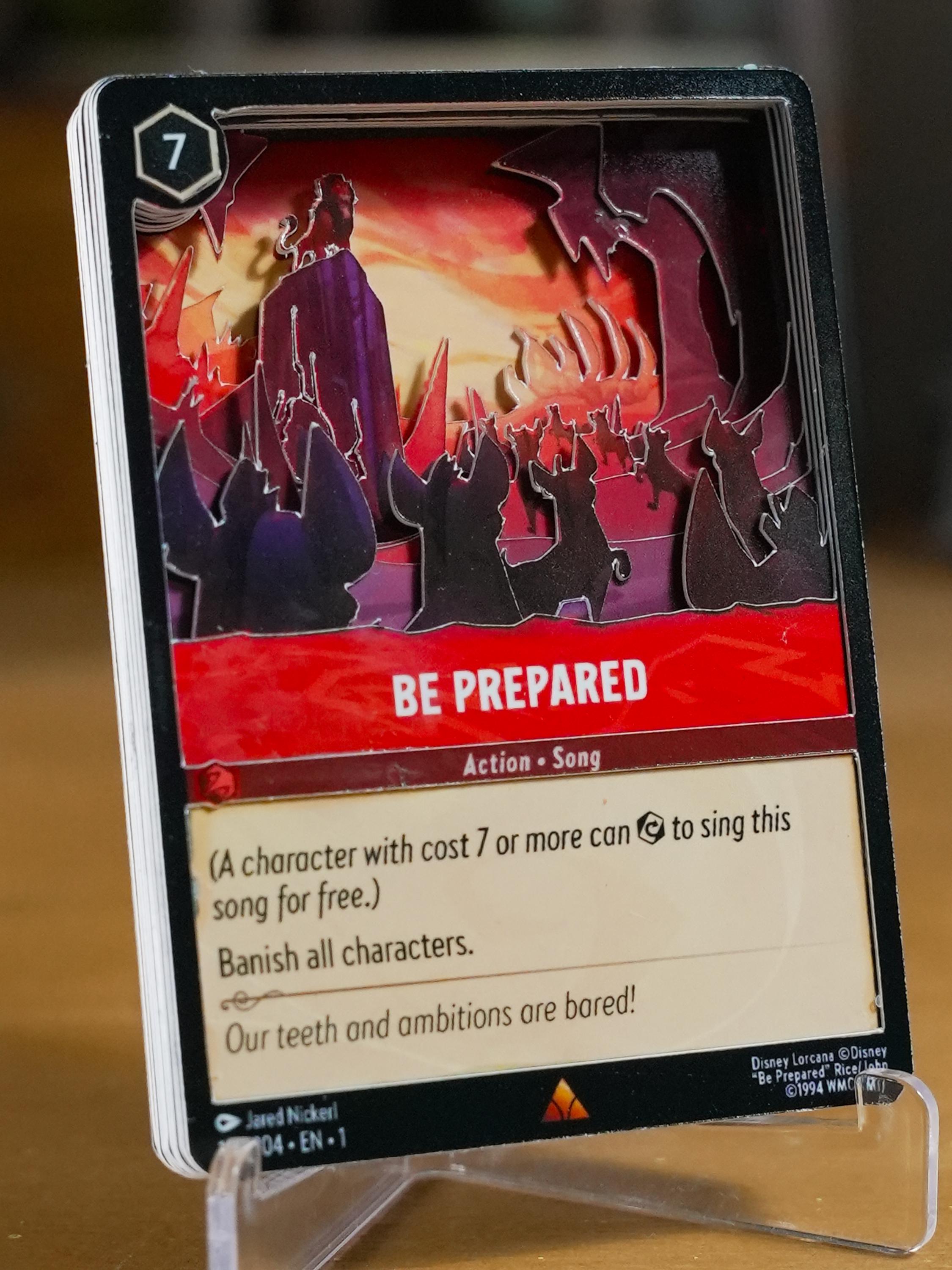 Lorcana 3D TCG Card - Be Prepared - Handmade - Etsy Lorcana 3D TCG Card - Be Prepared - Handmade - Etsy