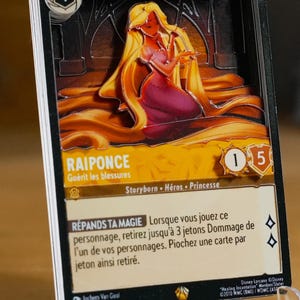 Carte TCG 3D Lorcana - Raiponce / Rapunzel - Fait main