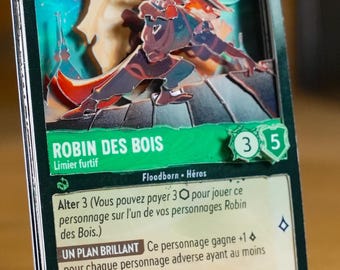 Lorcana 3D TCG Card - Robin Hood - Handmade