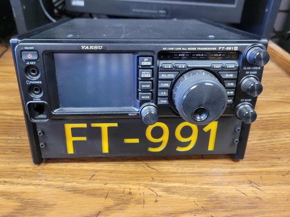 Yaesu FT-991A Desk Stand With Custom Callsign Plate - Etsy