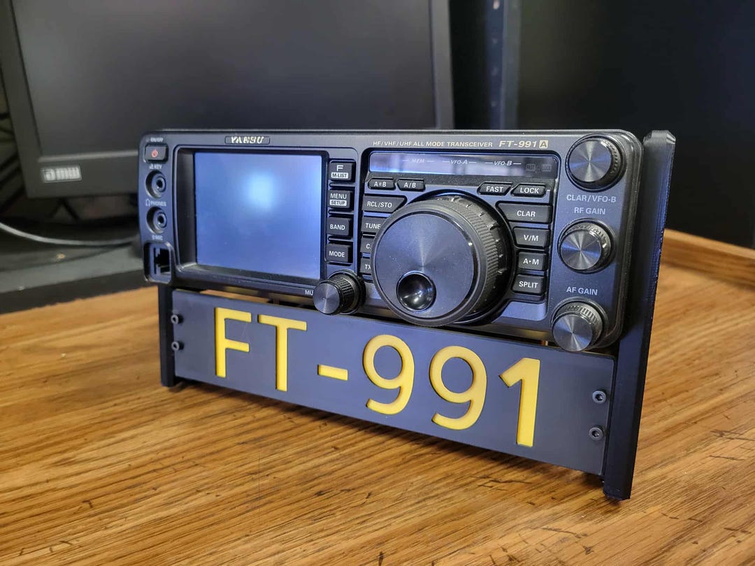 Yaesu FT-991A Desk Stand With Custom Callsign Plate - Etsy