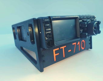 Yaesu FT-710 Desktop Stand with Custom Callsign Plate
