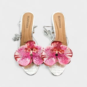 Sangria Orchid Silver Heels