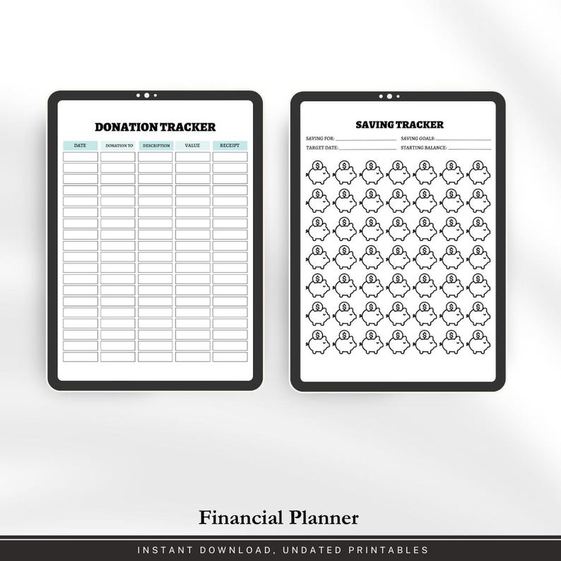 Colorful Financial Planner Organizer, Budget Tracker Notebook, Money ...