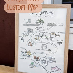 Our Journey - Carte personnalisée de votre vie/relation pour les mariages, les événements, les fêtes ou la décoration d'intérieur