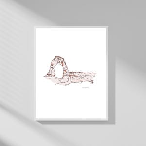 National Parks Wall Art - Line drawing of your favorite National Park