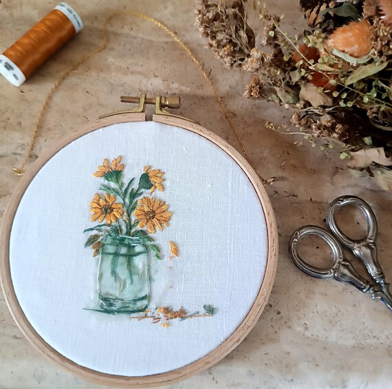 手刺繍の花の絵 - Etsy 日本 手刺繍の花の絵 - Etsy 日本