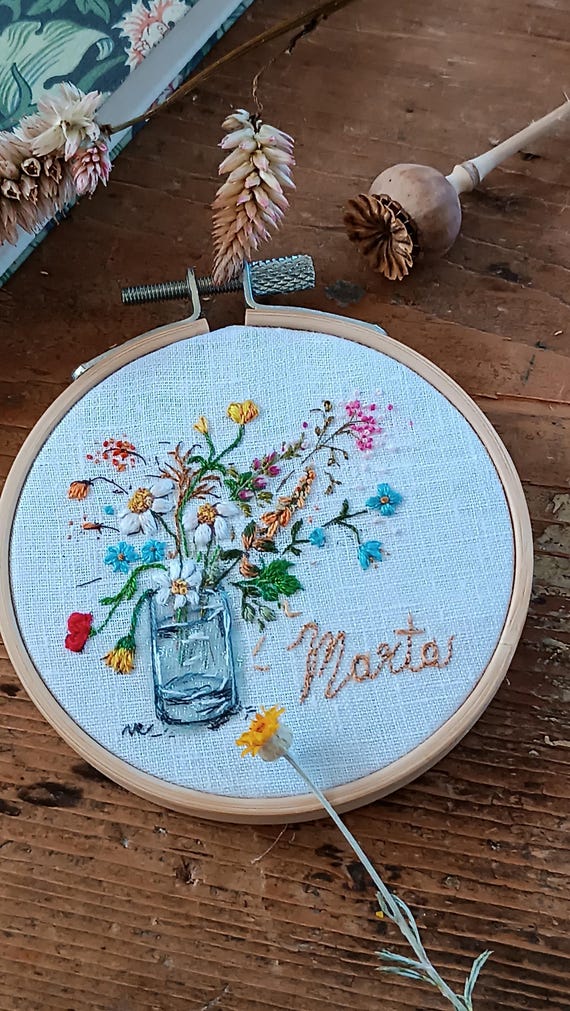 手刺繍の花の絵 - Etsy 日本 手刺繍の花の絵 - Etsy 日本