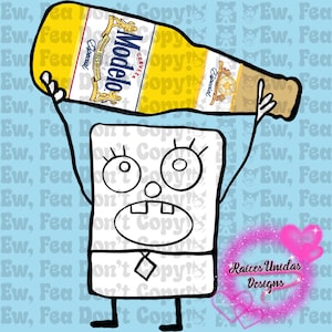 Bob Doodle, Modelo, Cerveza, Alcohol, Mexican, Under The Sea, Square Bob Pants, Bikini Bottom, 300 DPI PNG Download, Design for shirts