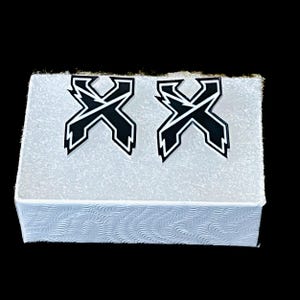Excision Black & White Stud Earrings - Headbanger Necessities