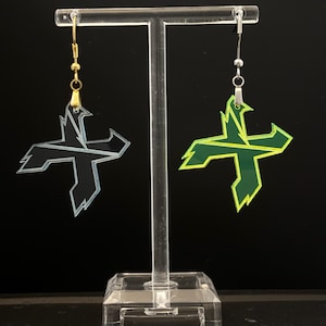 Excision &quot;X&quot; Premium Acrylic Festival Earrings: Rave Outfit Accessories for EDM Lovers