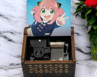 SPY X Family Windup Music Box, Twilight Loid Yor Anya Forger Bond, Anime Japanese Show, Handcrafted Unique Romantic Holiday Gift Present