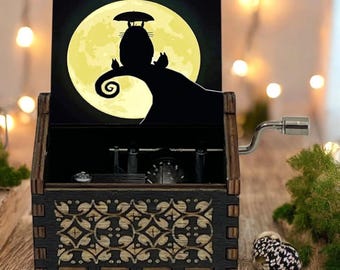 My Neighbor Totoro Handcrank Music Box, Tonari No Totoro, Satsuki Mei Catbus Studio Ghibli Miyazaki Film, Handcrafted Unique Holiday Gift
