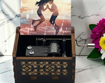 Weathering With You Handcrank Music Box, Grand Escape, Hina Amano Hodaka Morishima Romance Makoto Shinkai Film, Handcrafted Holiday Gift