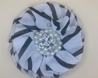 Flowers for Headbands - Rhinestone and Pearl Center - Various Patterns