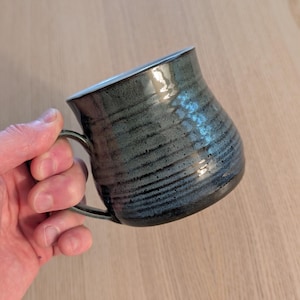 Blue and Green Stoneware Mug