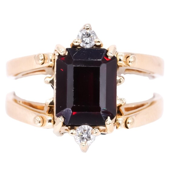 14k Yellow Gold 1.65ct Diamond Sapphire Garnet Co… - image 3