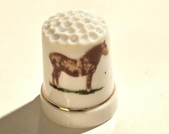 Vintage Antique Grant's Farm Horse Thimble, St. Louis, Missouri, Home of the Clydesdales, Circa 1980s