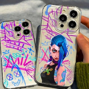 Jinx Phone Case for Iphone Samsung Redmi Oppo anime Arcane League of Legends