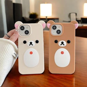 Coque de téléphone mignon ours Kawaii pour Iphone 16, 15