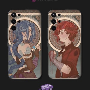 Custodia per telefono Arcane Jinx e Vi per iPhone Samsung
