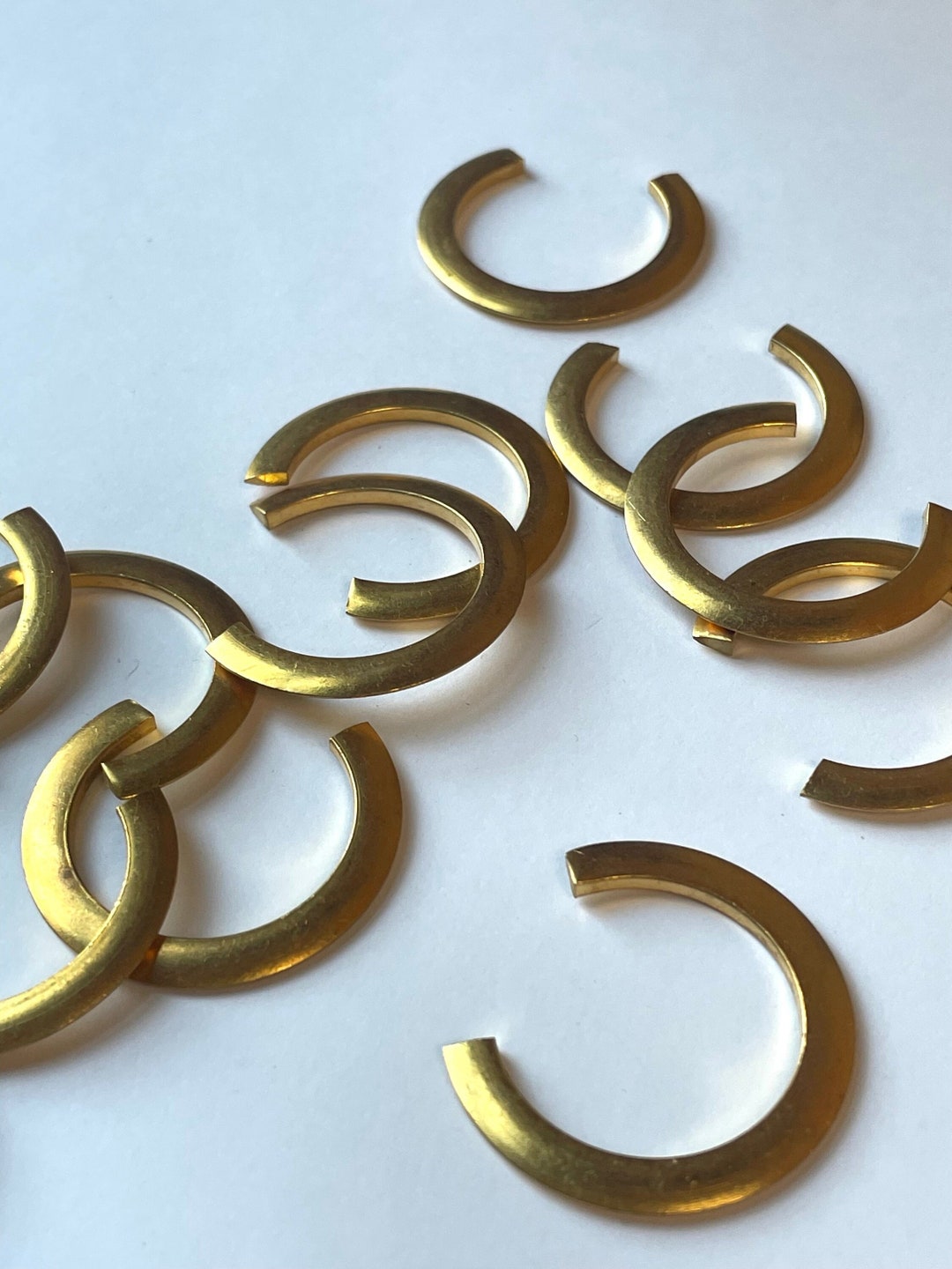 10 Pcs Vintage Brass Jewelry Blanks Earring Hoops Gold Etsy